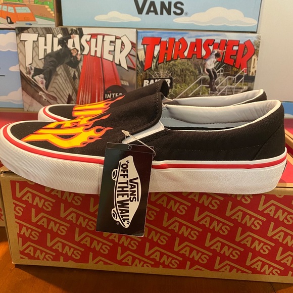 Vans x thrasher slip on pros. main image 4